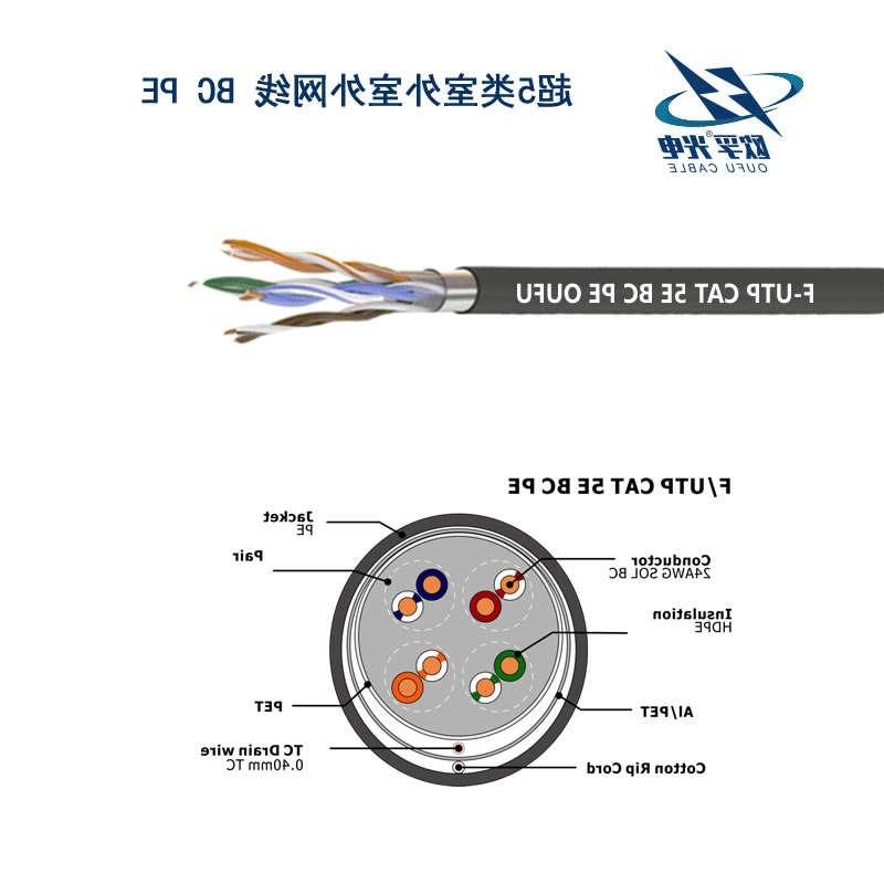 涪陵区F/UTP超五类4对屏蔽室外电缆(24AWG)