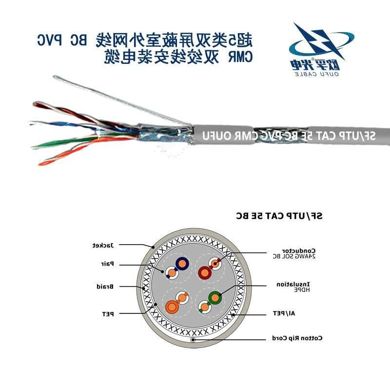东丽区SF/UTP超五类4对双屏蔽电缆(24AWG)